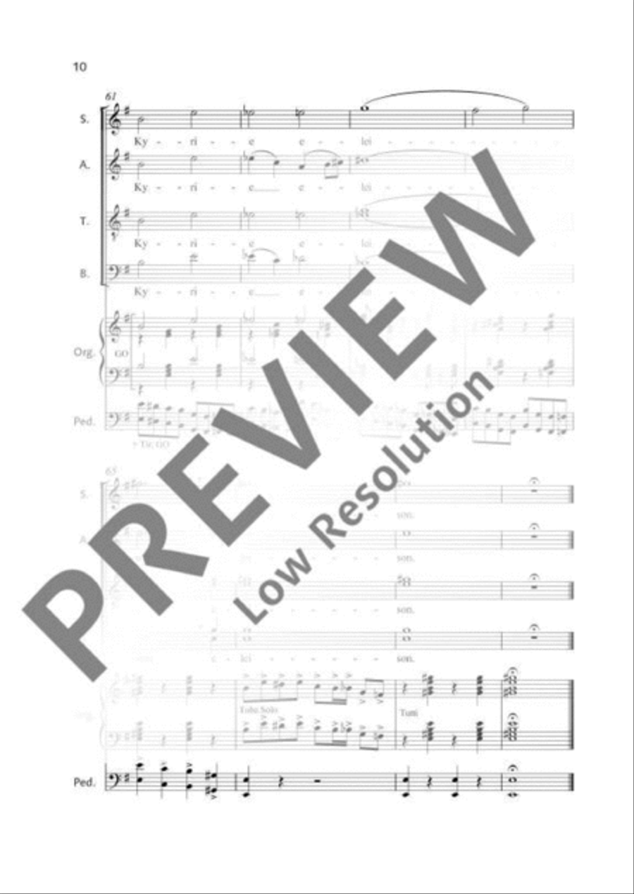Missa festiva 4-Part scores gallery preview page 11