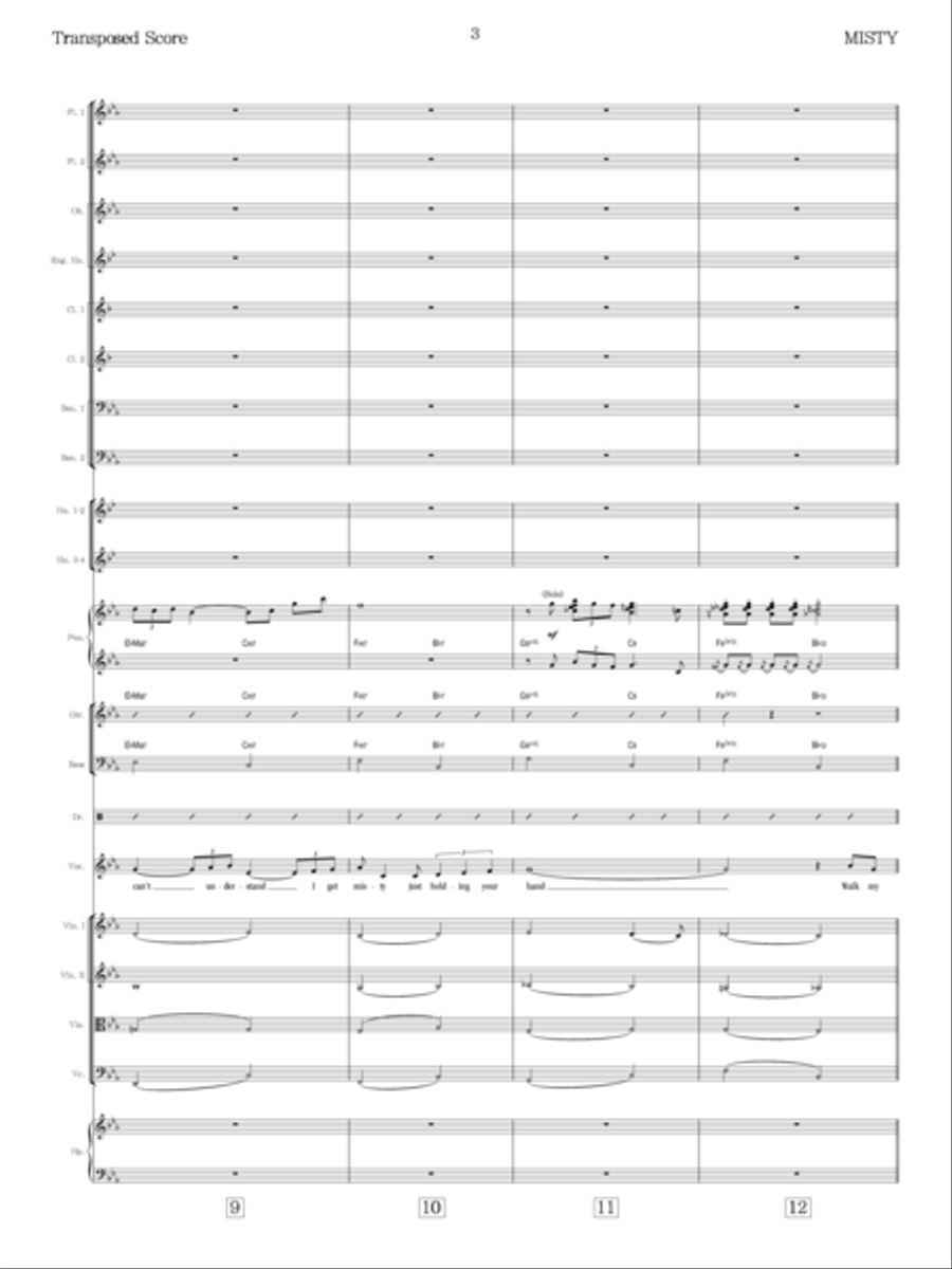 Misty Misty Full Orchestra scores gallery preview page 3