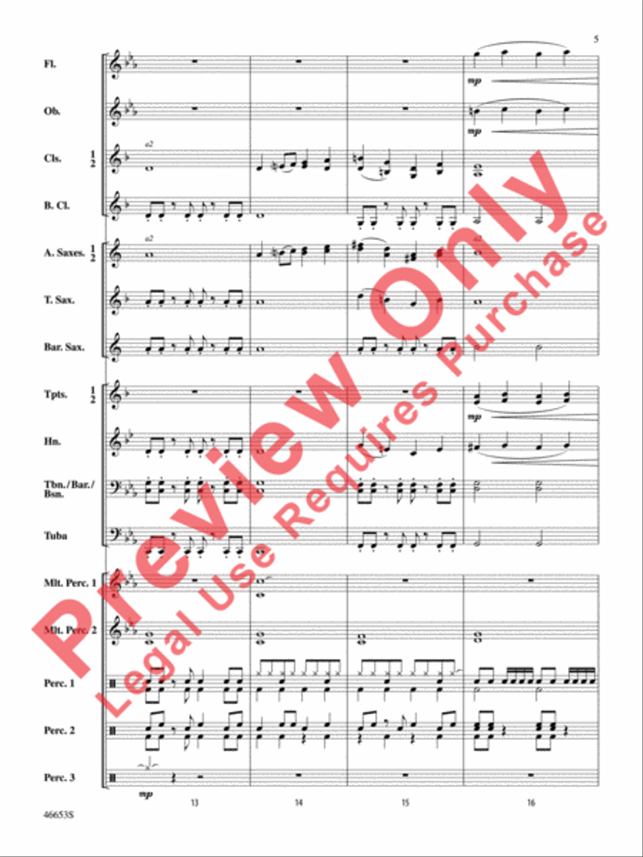 Flash! Flash! Concert Band scores gallery preview page 6