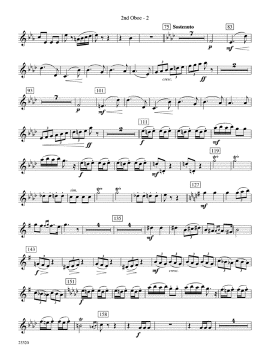 March and Cortege of Bacchus: 2nd Oboe Concert Band scores gallery preview page 2