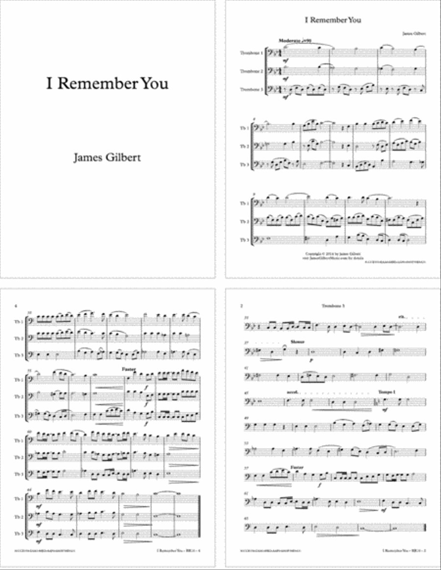 I Remember You I Remember You Brass Ensemble scores gallery preview page 1