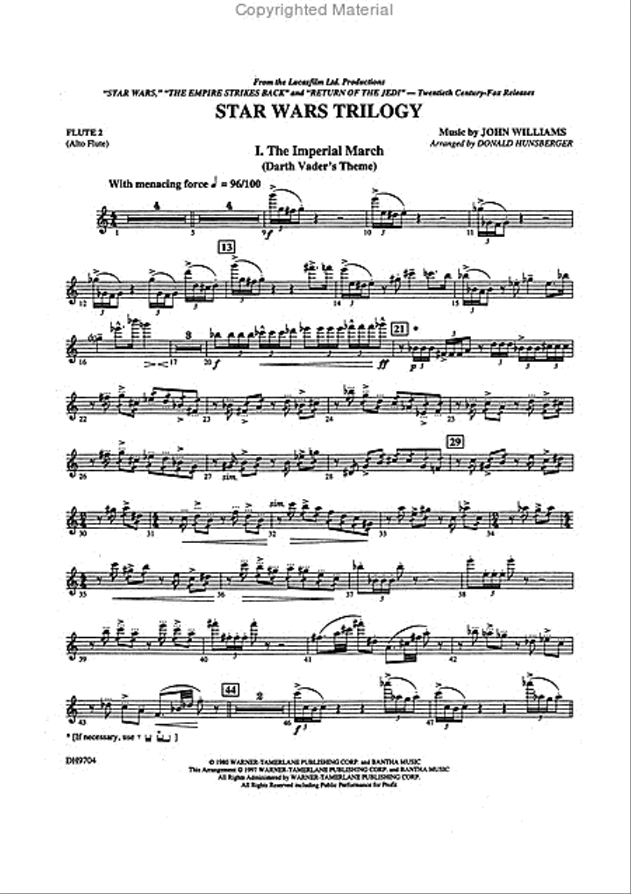 Star Wars Trilogy Star Wars Trilogy Concert Band scores gallery preview page 7