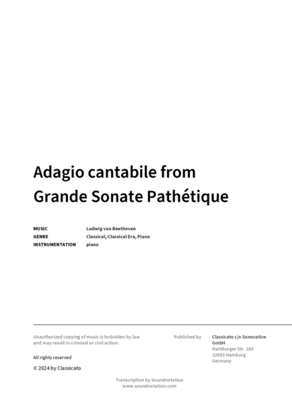 Adagio cantabile from Grande Sonate Pathétique image number null