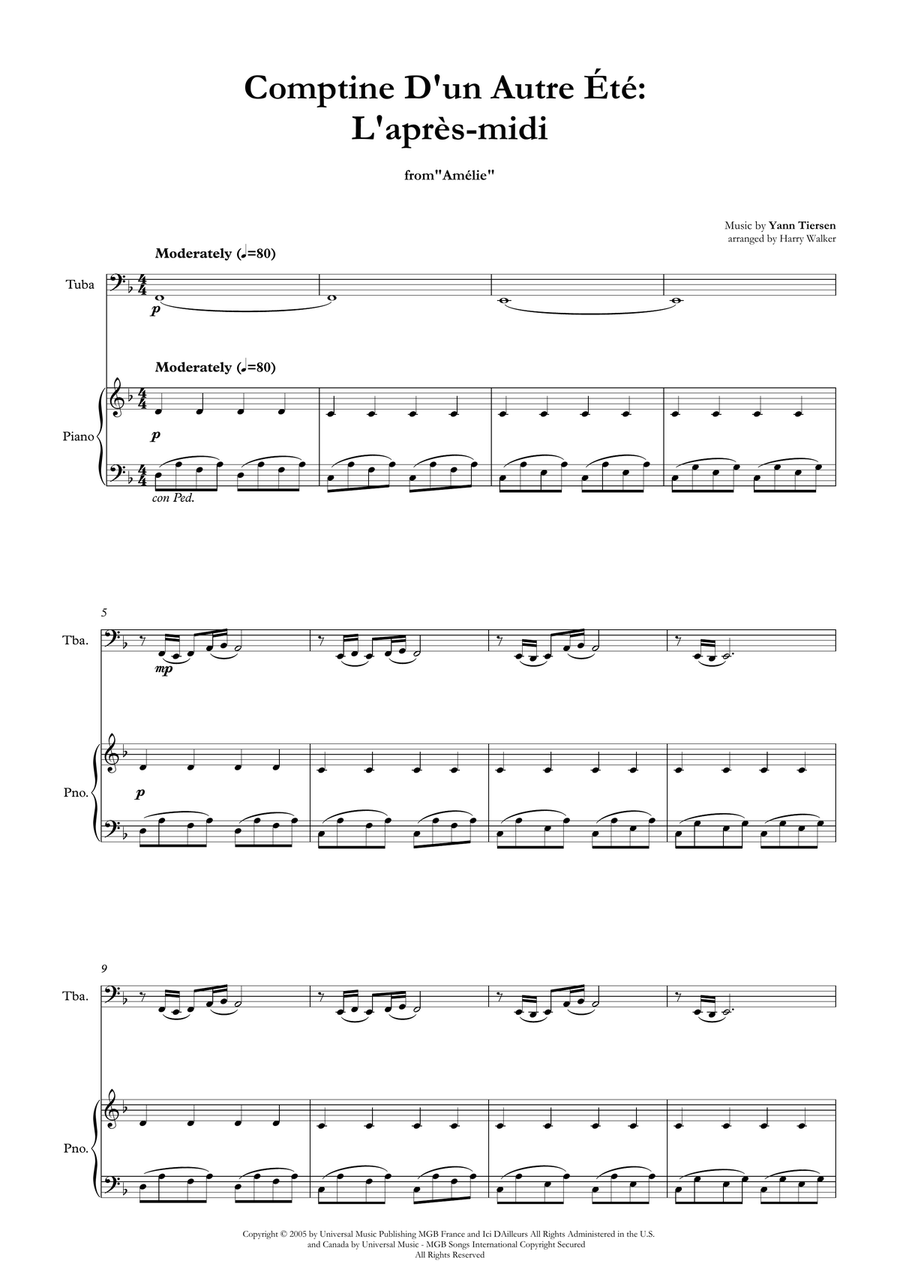 Comptine D'un Autre Été: L'après-Midi Chamber Music scores gallery preview page 4