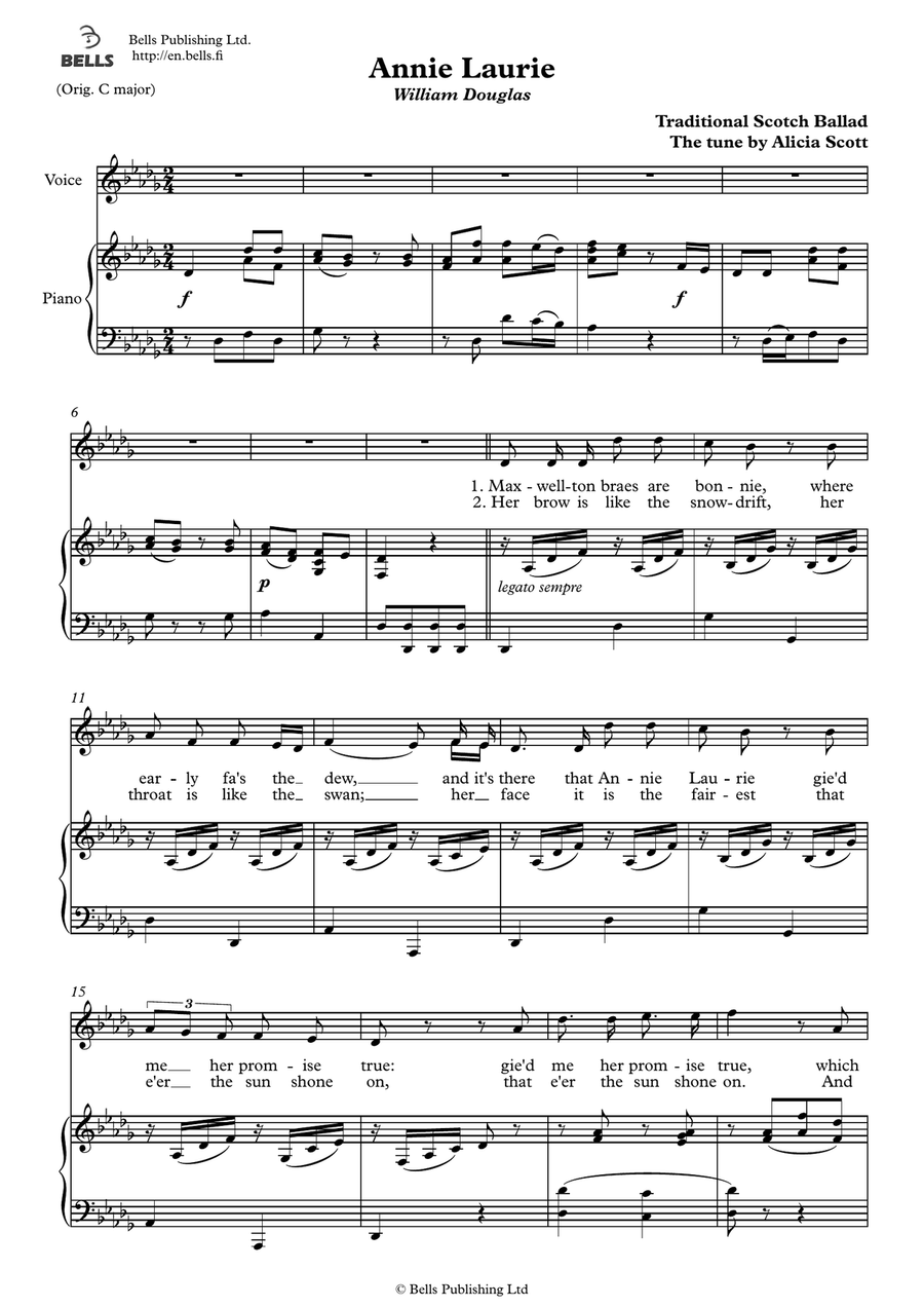 Annie Laurie (Solo song) (D-flat Major)