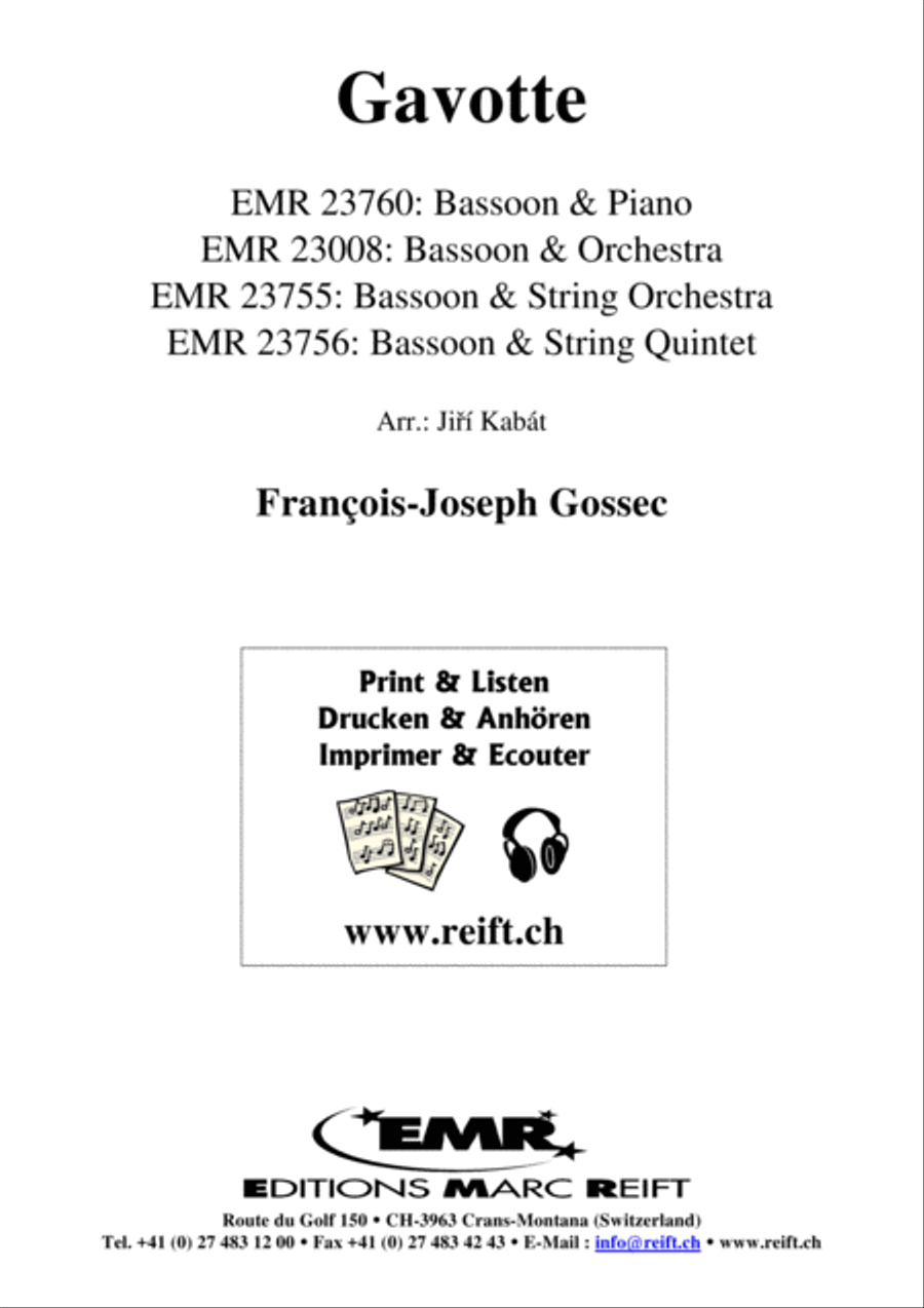 Gavotte Bassoon Solo scores gallery preview page 2