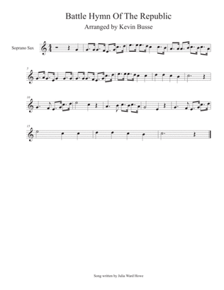 Battle Hymn Of The Republic - Soprano Sax