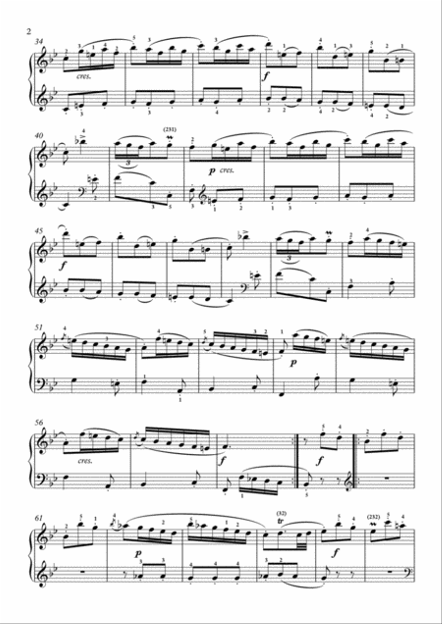 Scarlatti-Sonata in B-Major L.197 K.155(piano) Piano Solo scores gallery preview page 3