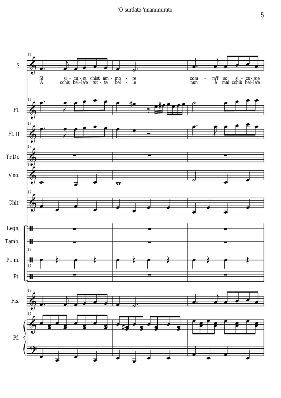 'O surdato 'nnammurato Large Ensemble scores gallery preview page 5
