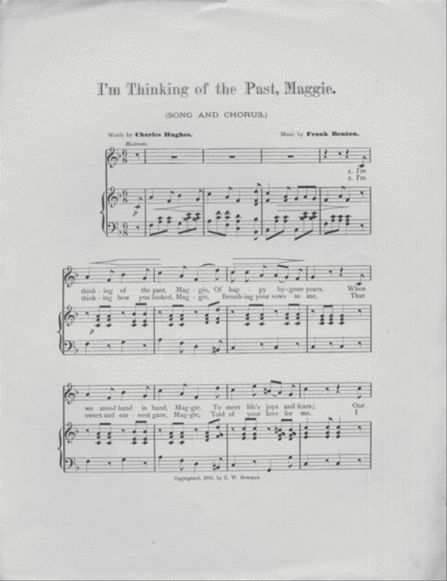 I'm Thinking of the Past, Maggie. Song and Chorus Choir scores gallery preview page 2