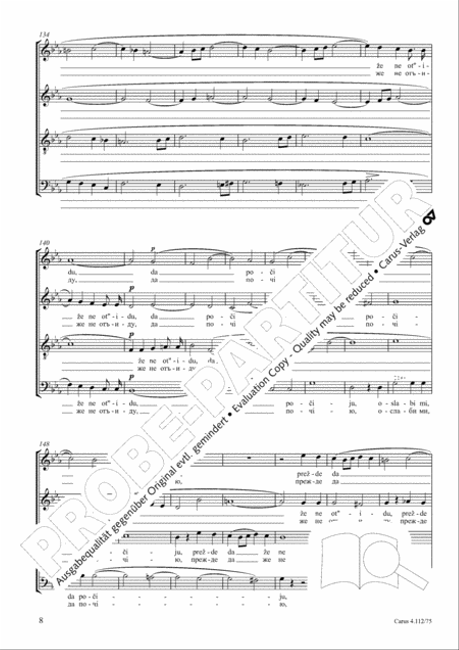 O Lord, make me to know mine end (Skazy mi, Hospodi, koncinu moju) 4-Part scores gallery preview page 9