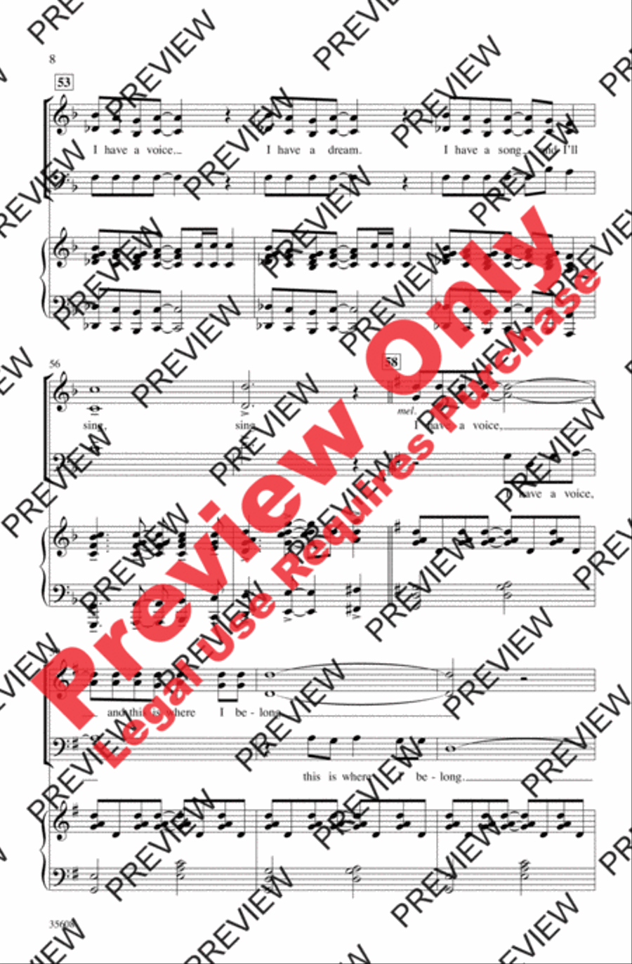 I Have a Voice I Have a Voice 3-Part scores gallery preview page 8