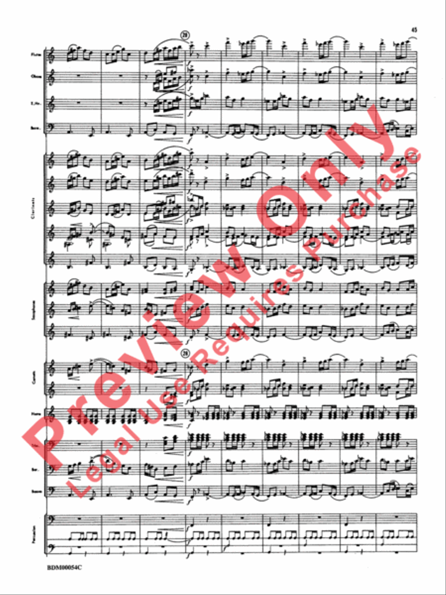 Symphonic Suite Concert Band scores gallery preview page 48