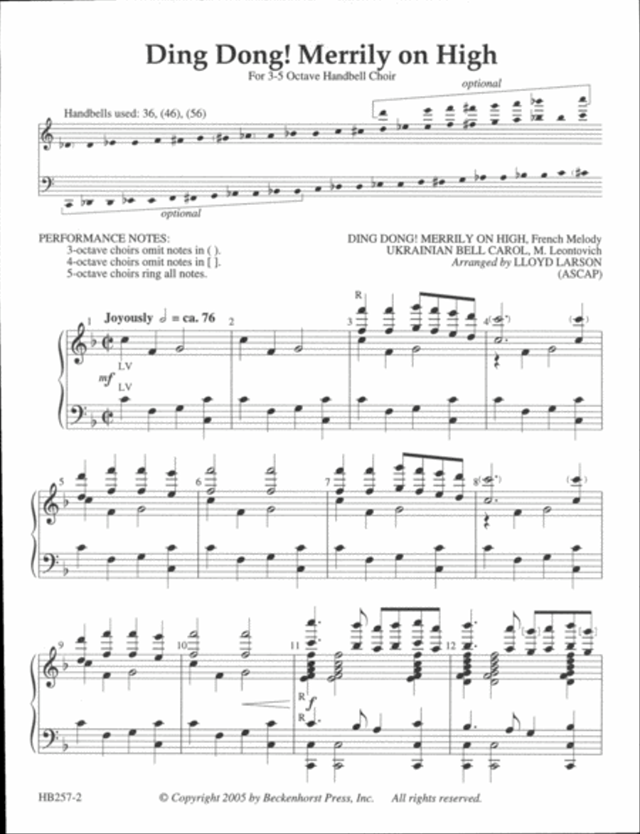 Ding Dong! Merrily on High- Larson 5-Octaves scores gallery preview page 2