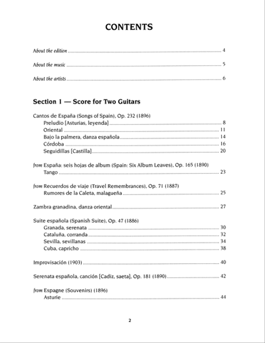 Cantos de Espana - Songs of Spain Lute scores gallery preview page 3