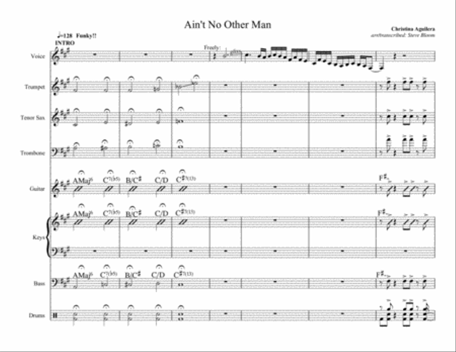 Ain't No Other Man Small Ensemble scores gallery preview page 1