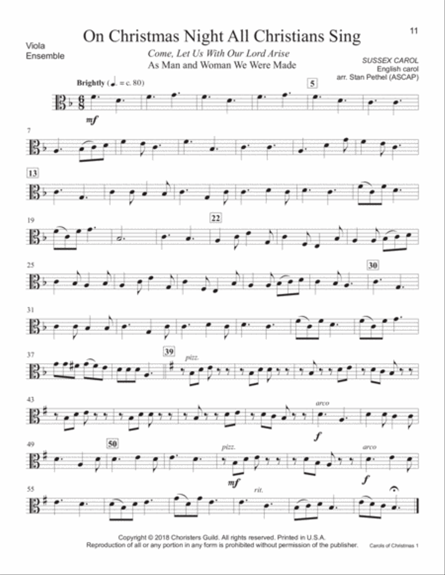 Carols of Christmas, Set 1 - Viola Piano Accompaniment scores gallery preview page 7