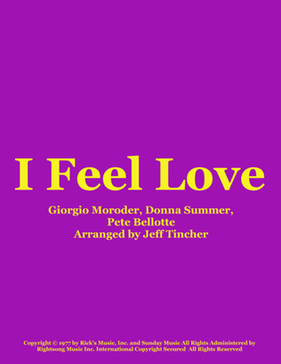 Book cover for I Feel Love