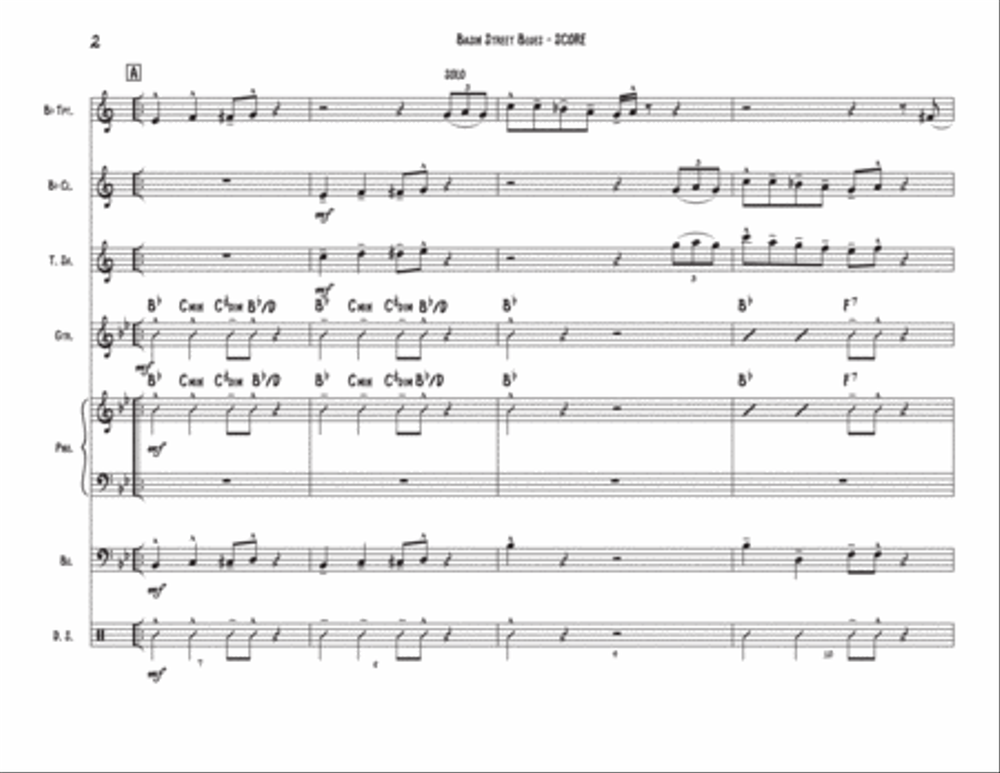 Basin Street Blues Basin Street Blues Large Ensemble scores gallery preview page 2
