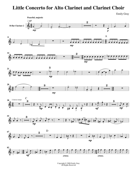 Little Concerto for Alto Clarinet and Clarinet Choir (Set of Parts)