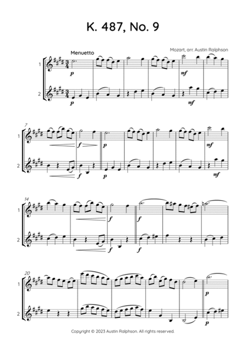 Mozart K. 487 No. 9 - oboe duet image number null