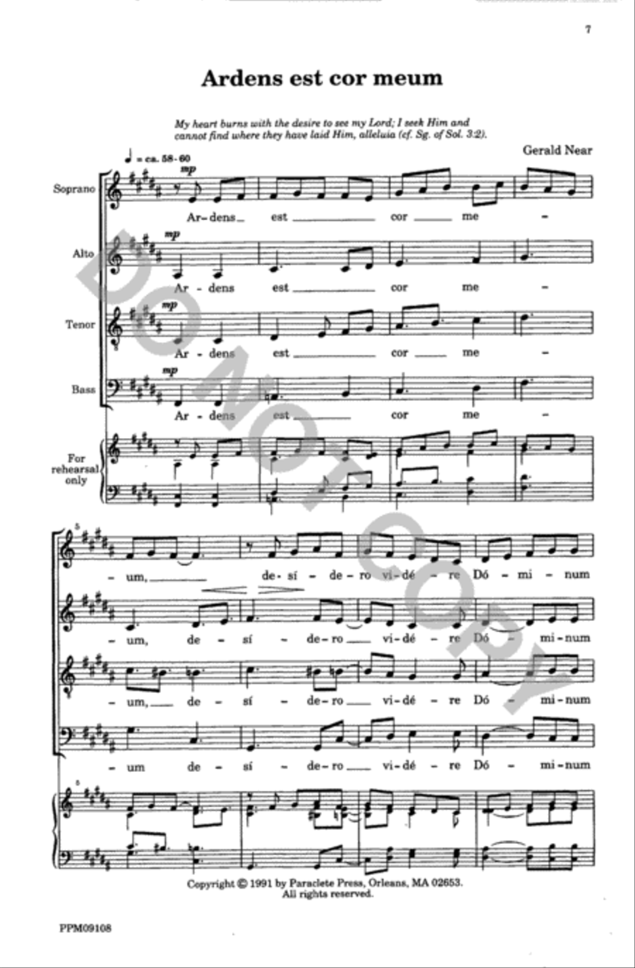 Four Motets from 'Resurrexi' 4-Part scores gallery preview page 8