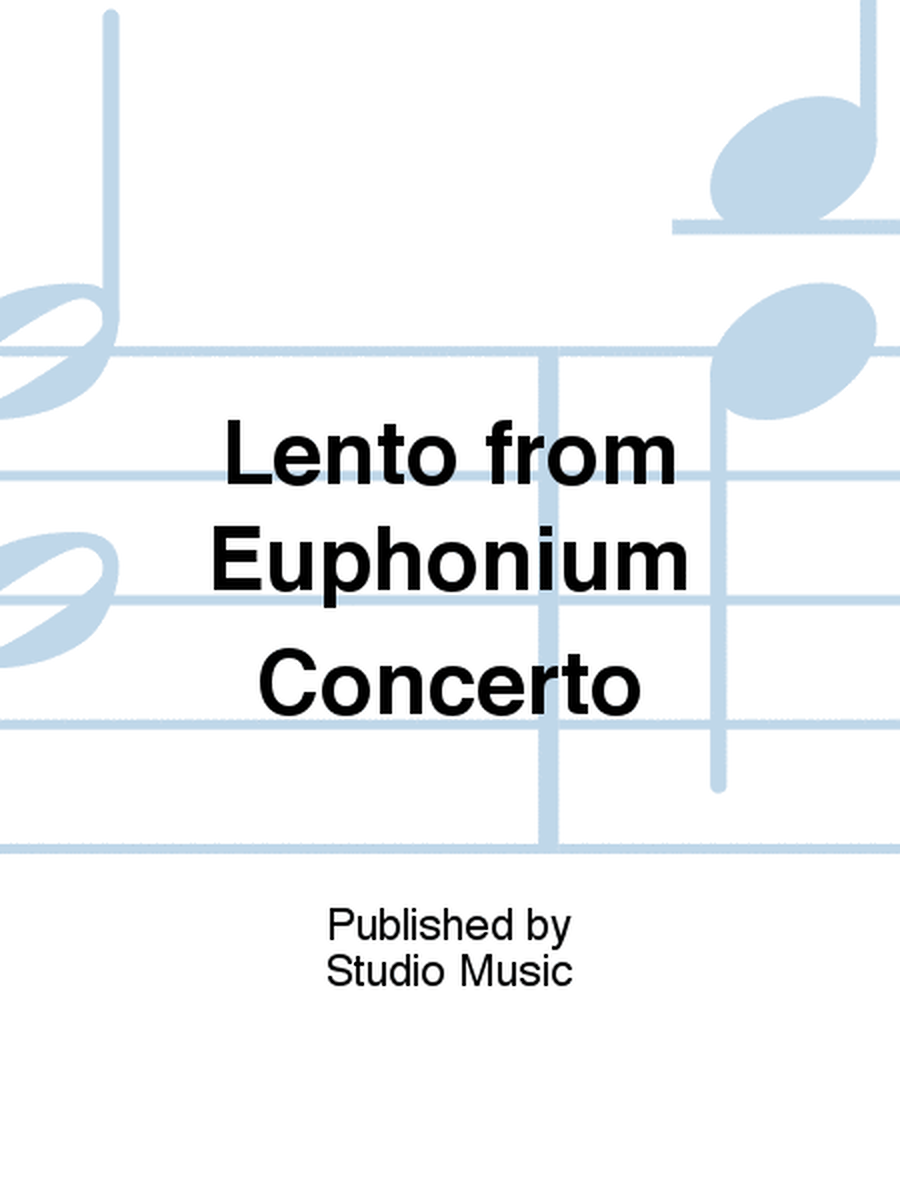 Lento from Euphonium Concerto