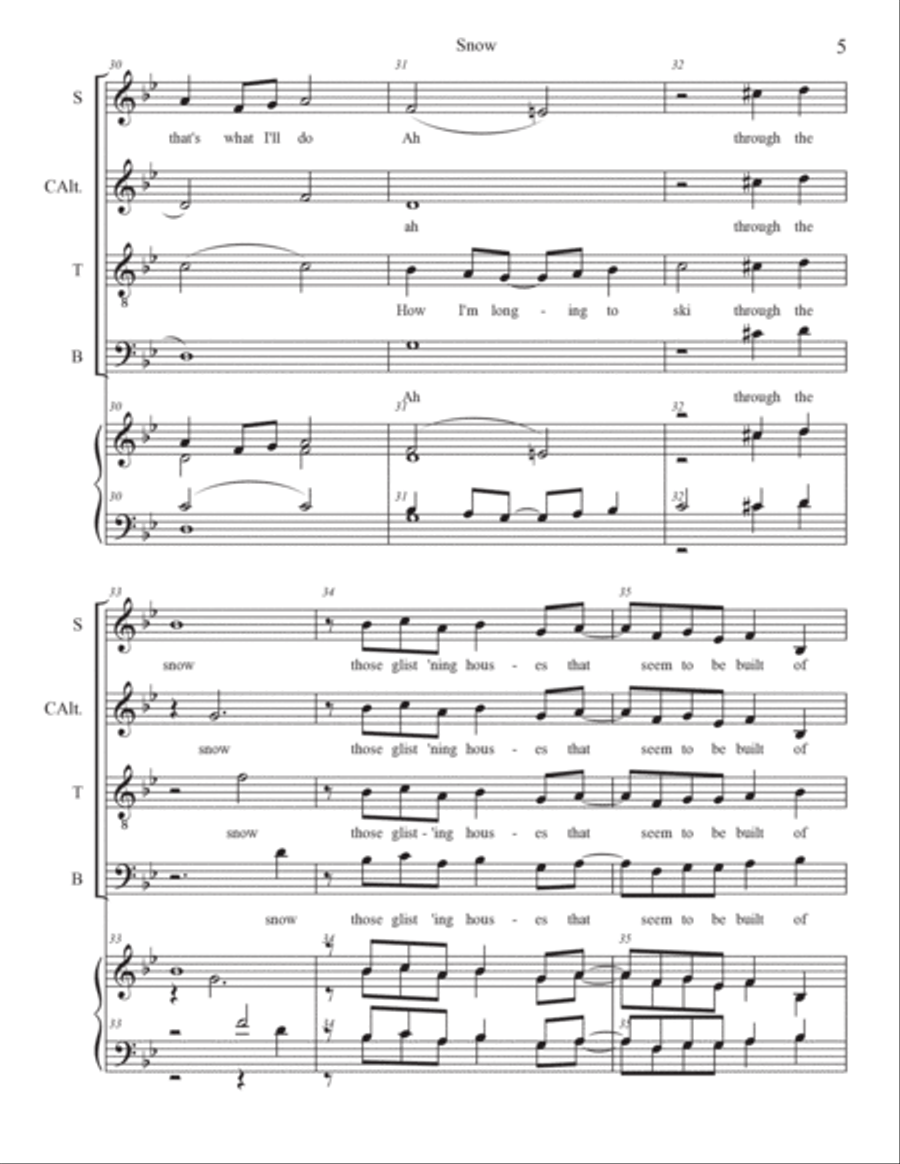 Snow 4-Part scores gallery preview page 5