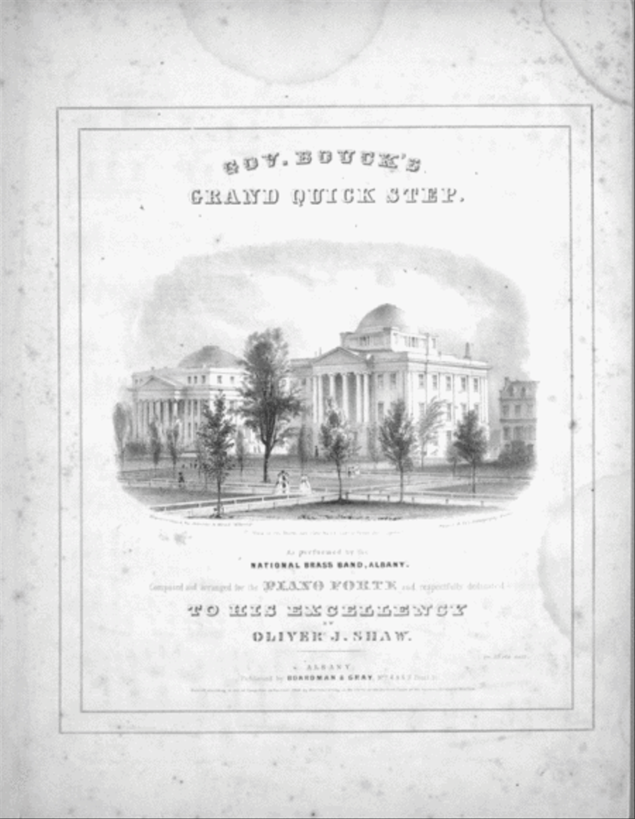 Gov. Bouck's Grand Quick Step Piano Solo scores gallery preview page 1