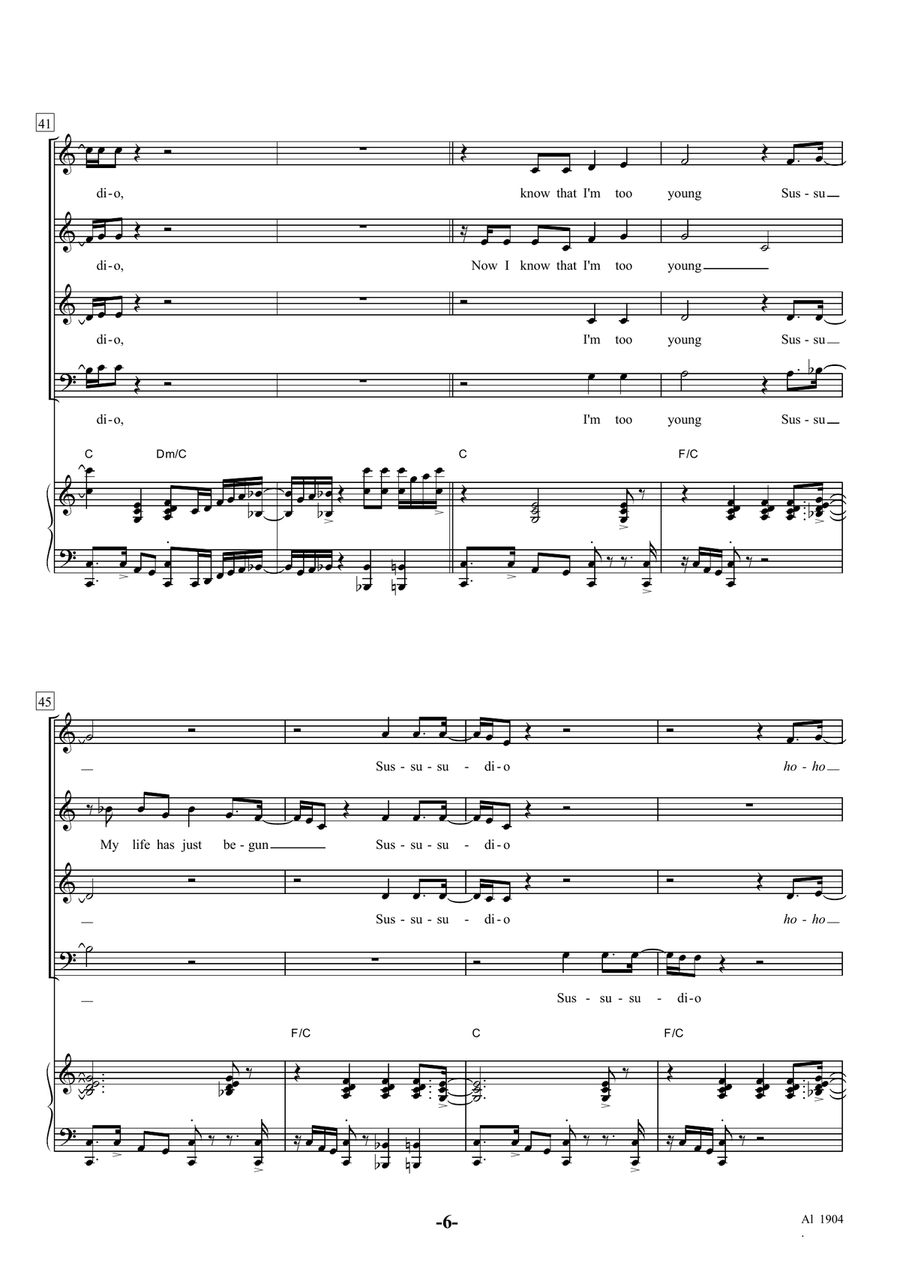 Sussudio Choir scores gallery preview page 6