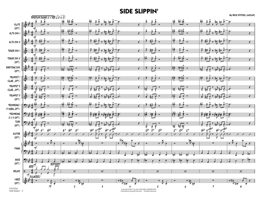 Side Slippin' - Full Score Jazz Ensemble scores gallery preview page 2