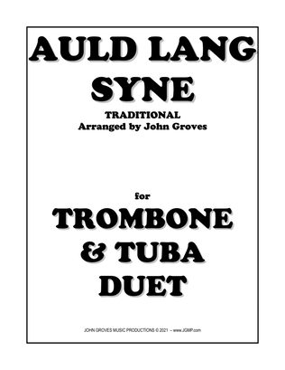 Book cover for Auld Lang Syne - Trombone & Tuba Duet