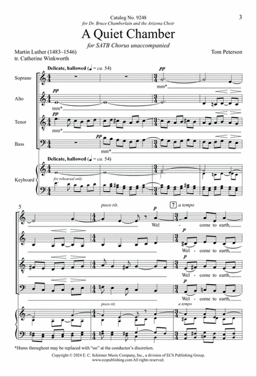 A Quiet Chamber 4-Part scores gallery preview page 3