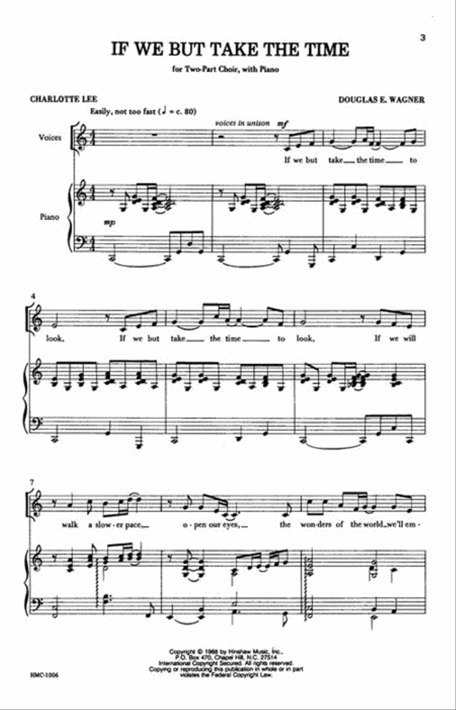 If We But Take The Time If We But Take The Time 2-Part scores gallery preview page 2