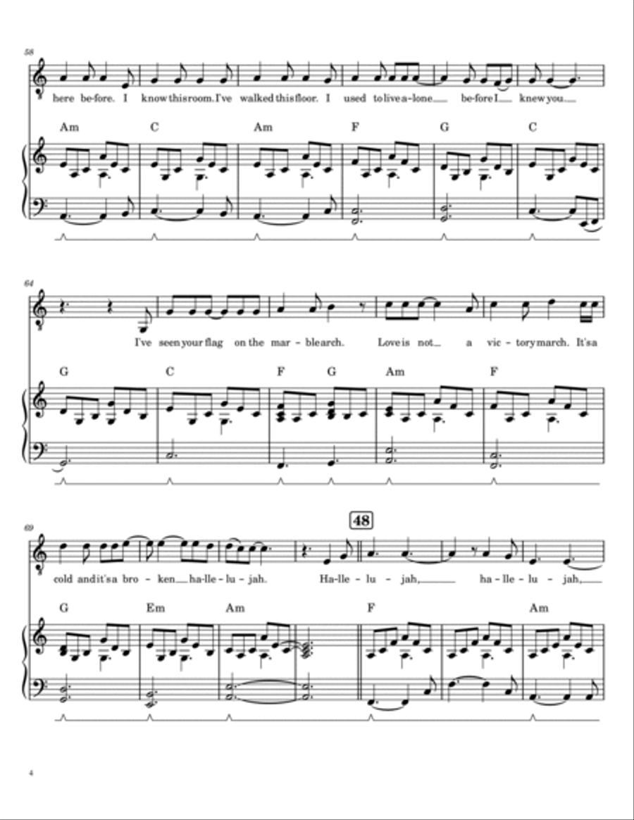 Hallelujah A Cappella scores gallery preview page 4