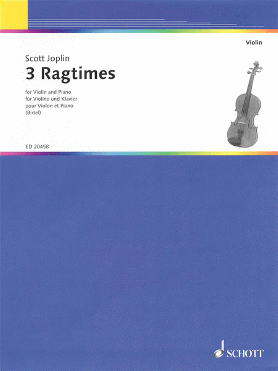 3 Ragtimes Violin Solo scores gallery preview page 1