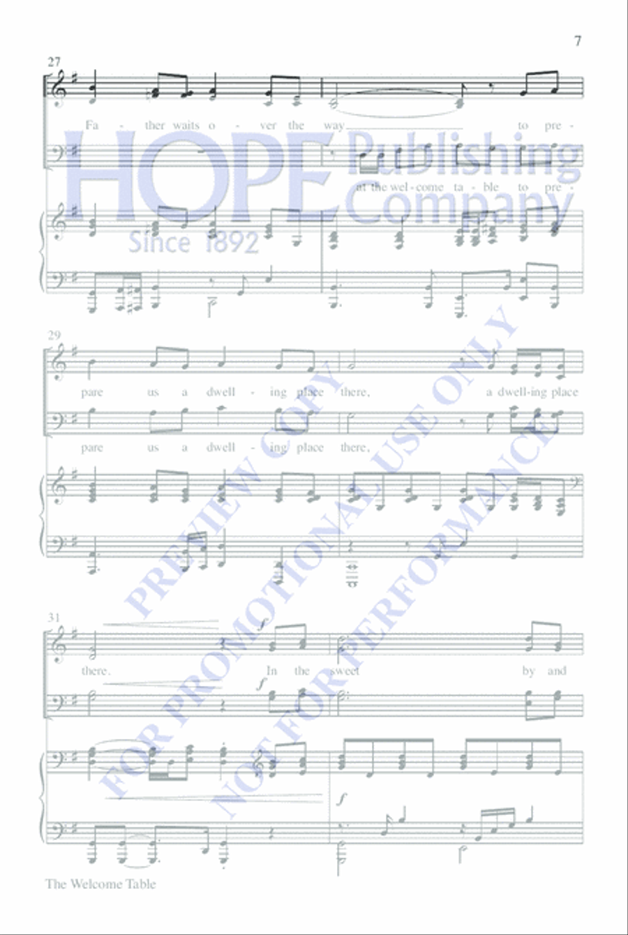 The Welcome Table The Welcome Table Choir scores gallery preview page 6