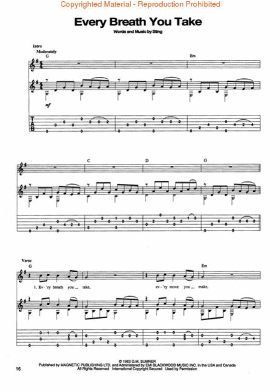 Great Songs for Fingerstyle Guitar Electric Guitar scores gallery preview page 3