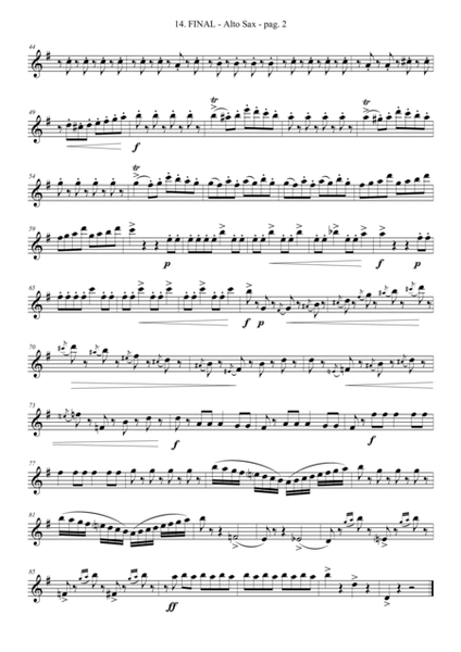 THE CARNIVAL OF THE ANIMALS for Saxophone Quartet - 14. Final