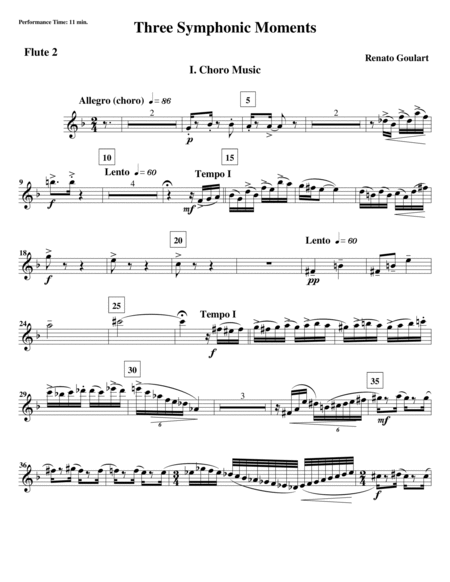 Three Symphonic Moments - I. Choro Music (Set of Parts) image number null