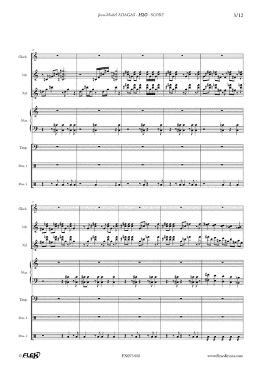 H2O Percussion Ensemble scores gallery preview page 4