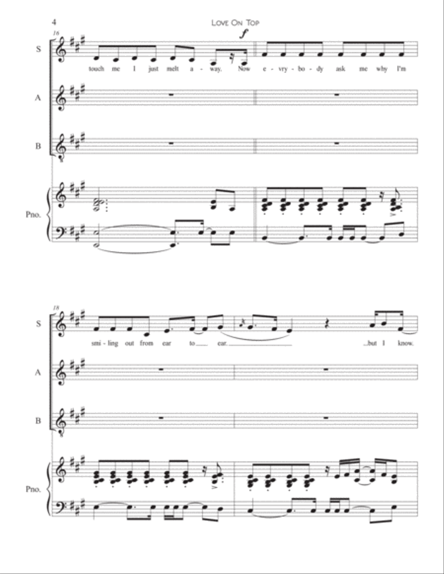 Love On Top Love On Top 3-Part scores gallery preview page 4