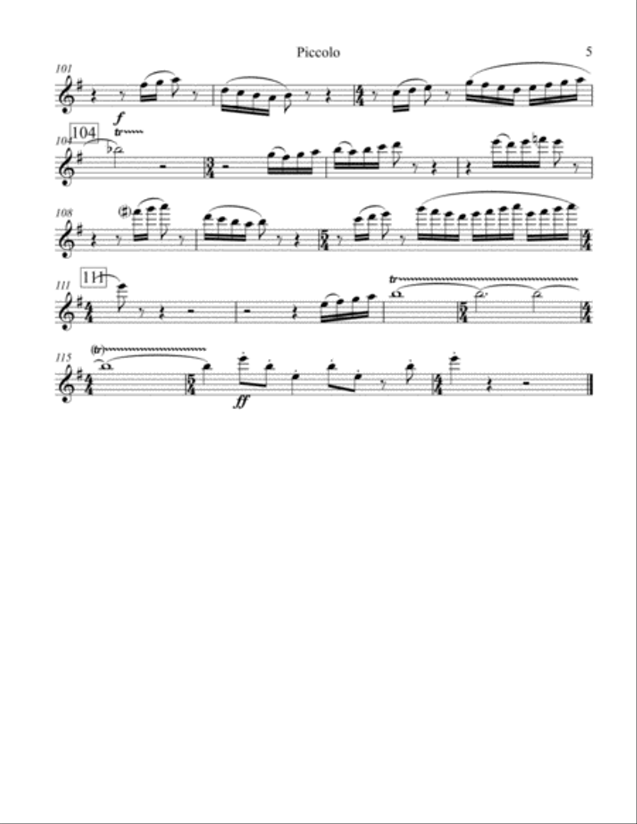 The First State - Set of Parts Concert Band scores gallery preview page 5