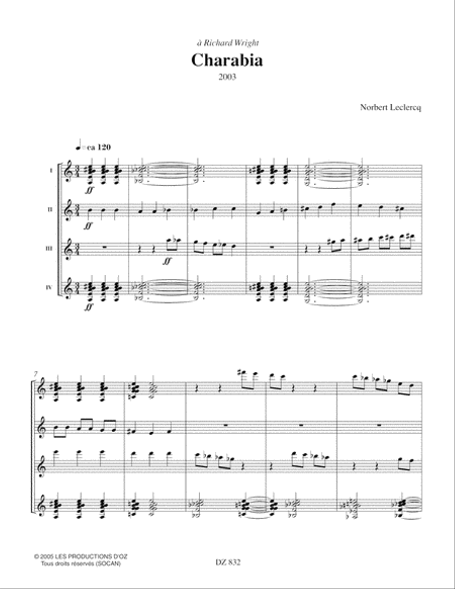 Charabia Guitar Ensemble scores gallery preview page 3