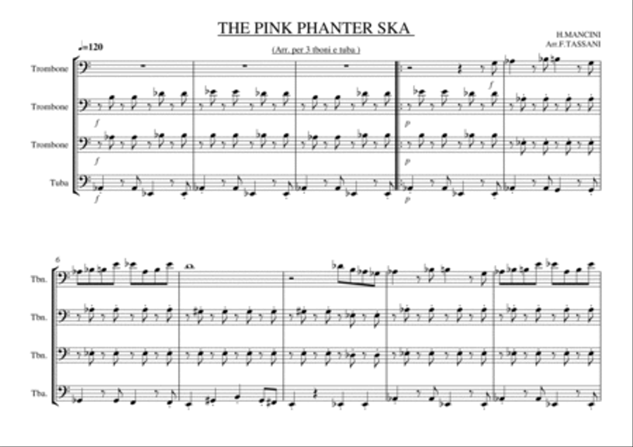 The Pink Panther Brass Ensemble scores gallery preview page 5