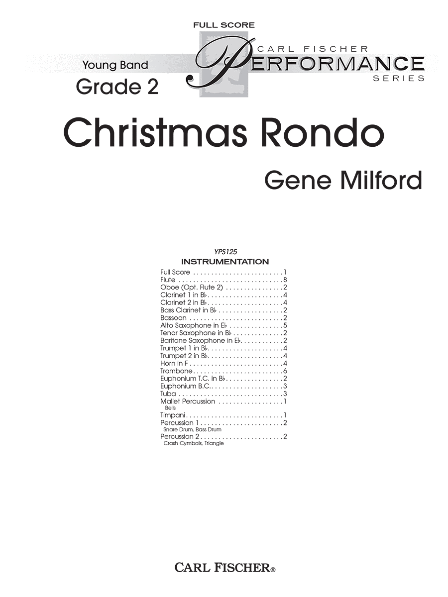 Christmas Rondo Concert Band scores gallery preview page 1