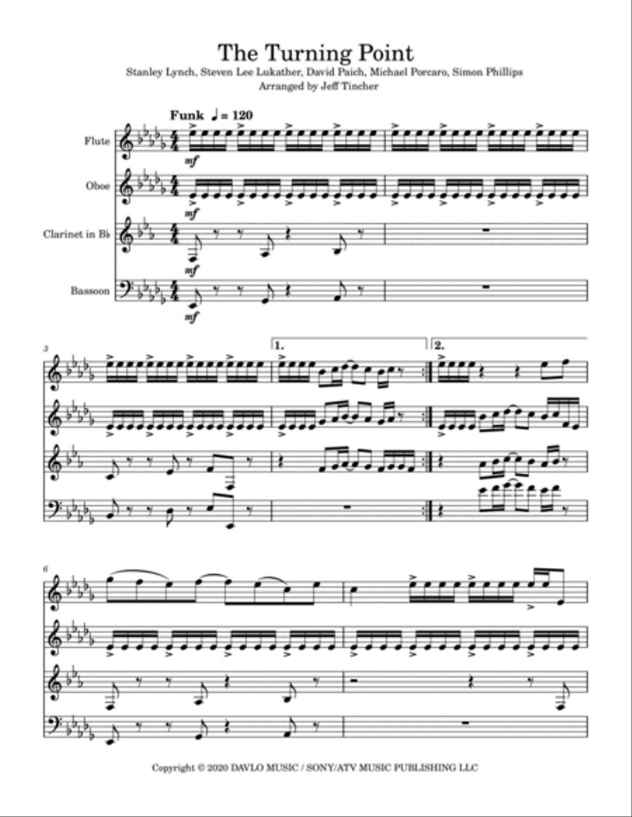 The Turning Point The Turning Point Woodwind Quartet scores gallery preview page 2