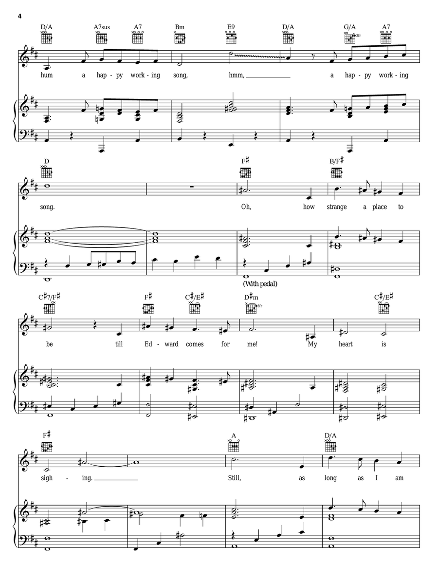 Happy Working Song (from Enchanted) Piano, Vocal, Guitar scores gallery preview page 4