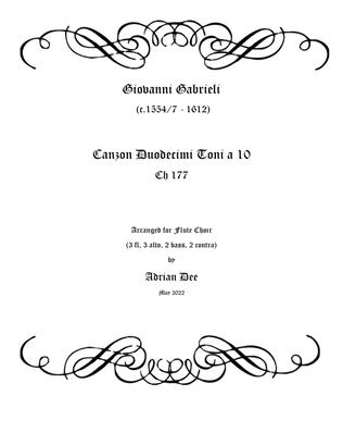 Canzon Duodecimi Toni a 10, Ch. 177