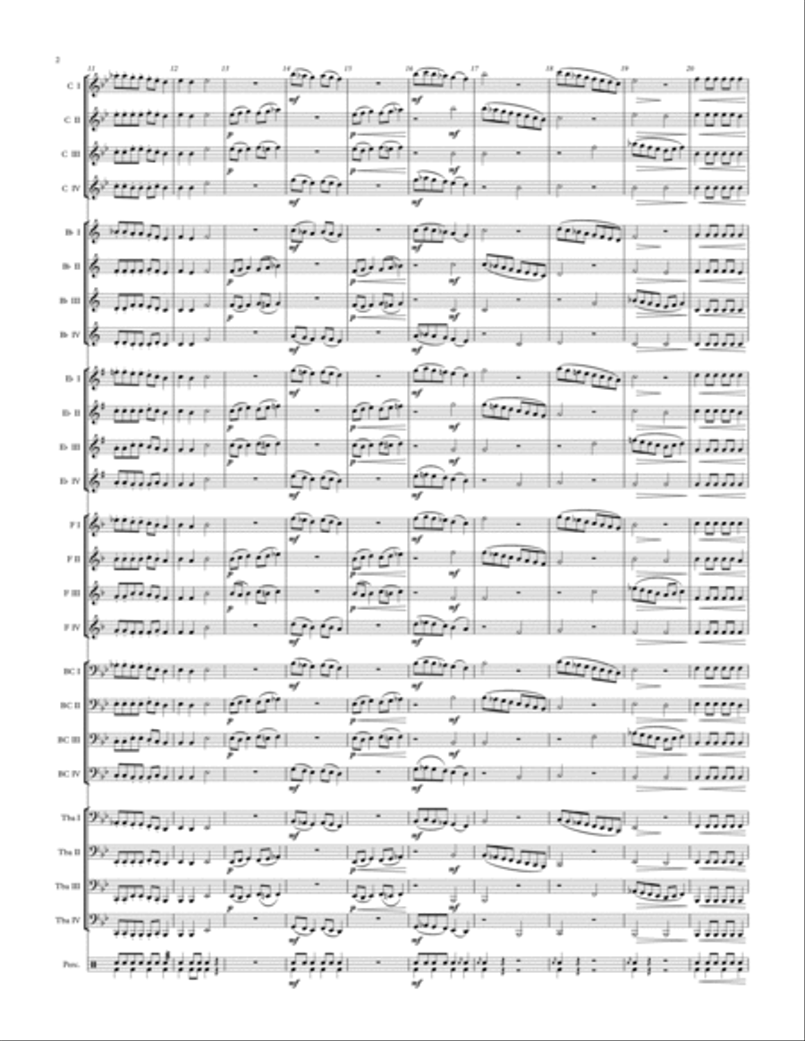 Four Quartets for any Four Band Instruments ALL TRANSPOSITIONS Large Ensemble scores gallery preview page 5